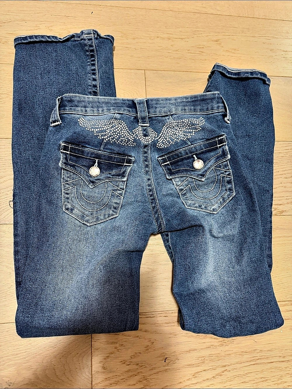 True religion Women's Bootcut Jeans Waist 25 Blue y2k denim